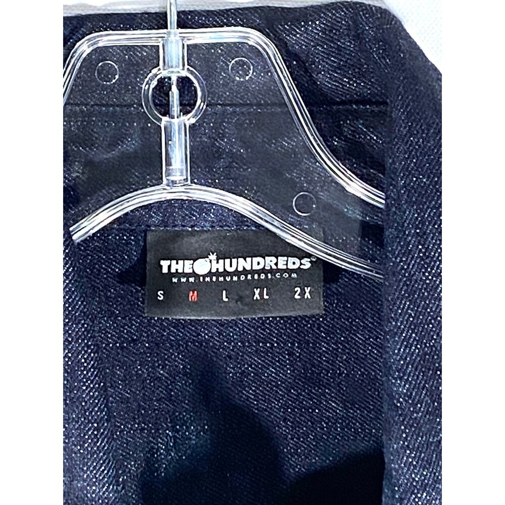 The Hundreds Denim 2 Pocket Mechanic Button Shirt Mens M Casual Skater Grunge - Picture 5 of 7